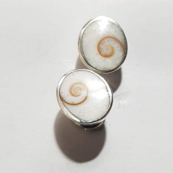 Boucles d'oreilles serties Oeil de Sainte Lucie